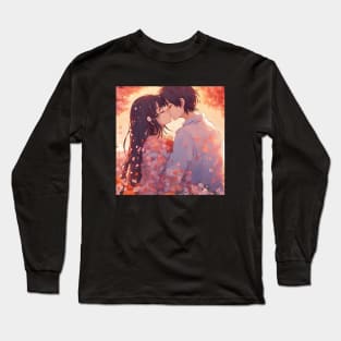 Anime couple sharing an intimate moment Long Sleeve T-Shirt